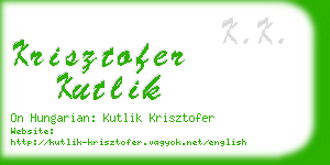 krisztofer kutlik business card